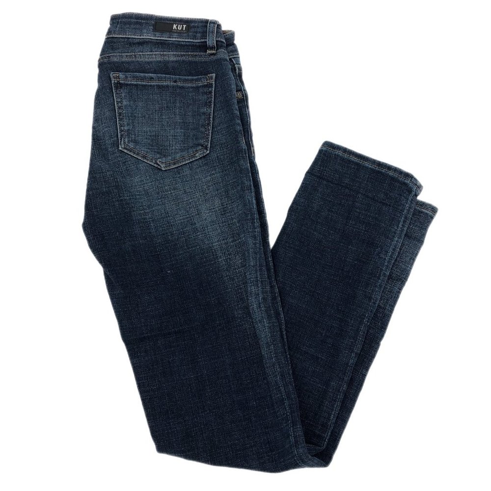 Kut from the Kloth Blue Boyfriend Jeans | Slim Fit, Dark Wash